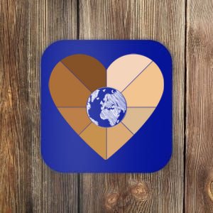 Melanin Heart Black History Month Bhm Earth Gift Funny Gift Coaster