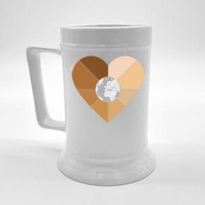 Melanin Heart Black History Month Bhm Earth Gift Funny Gift Beer Stein