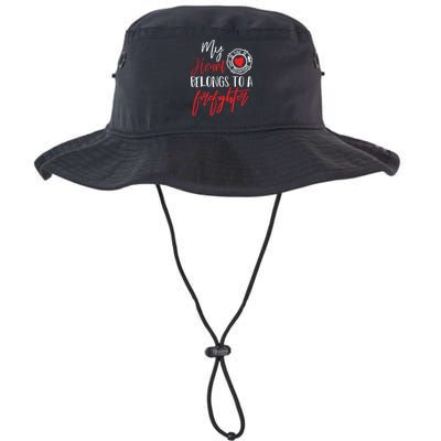 My Heart Belongs To A Firefighter Gift For Wife Girlfriend Legacy Cool Fit Booney Bucket Hat