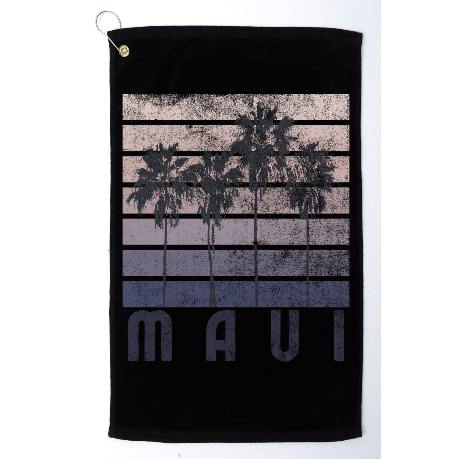 Maui Hawaii Beach Summer Vacation Vintage Gift Golf Towel
