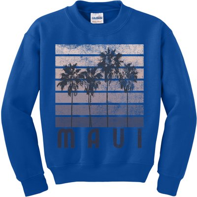 Maui Hawaii Beach Summer Vacation Vintage Gift Kids Sweatshirt