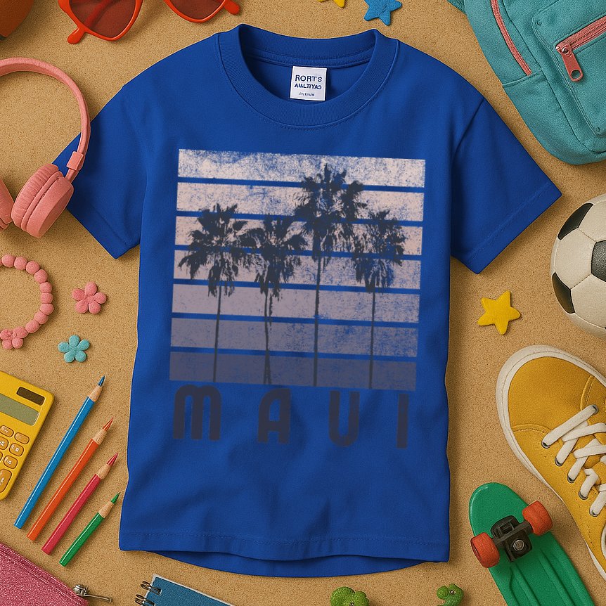 Maui Hawaii Beach Summer Vacation Vintage Gift Kids T-Shirt