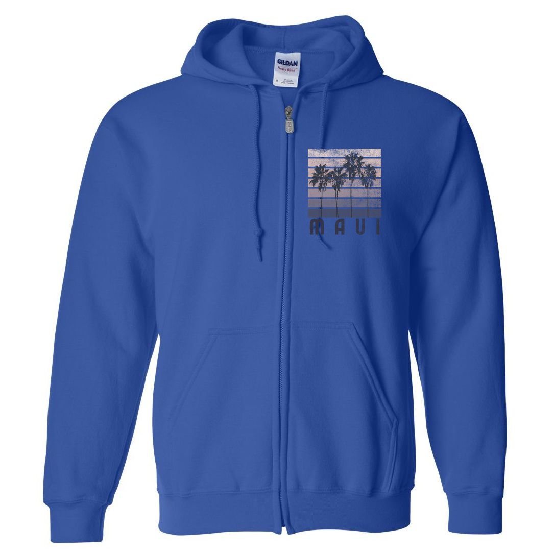 Maui Hawaii Beach Summer Vacation Vintage Gift Full Zip Hoodie