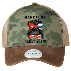 Messy Hair Bun Sos Cuba Flag Make Cuba Great Again Meaningful Gift Legacy Tie Dye Trucker Hat