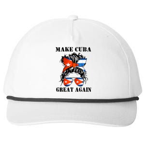 Messy Hair Bun Sos Cuba Flag Make Cuba Great Again Meaningful Gift Snapback Five-Panel Rope Hat