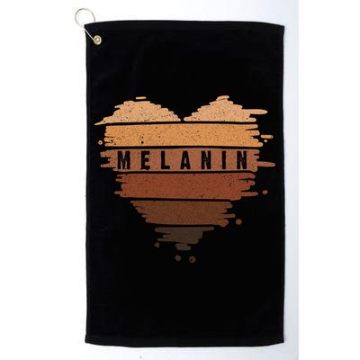 Melanin Heart Black Is Beautiful Great Gift Golf Towel