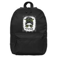 Messy Hair Bun Mom Life Camouflage Mother's Day 16 in Basic Backpack