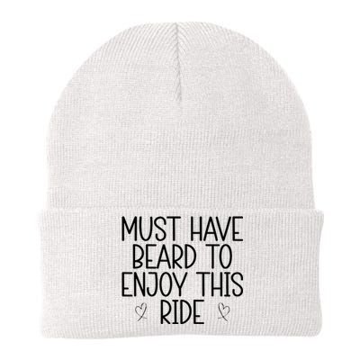 Must Have Beard To Enjoy This Ride Knit Cap Winter Beanie