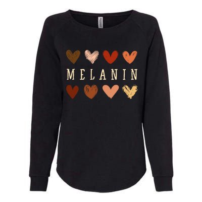 Melanin Hearts Black Is Beautiful Gift Womens California Wash Sweatshirt