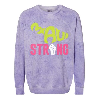 Maui Hawaii Beach Strong VNeck Colorblast Crewneck Sweatshirt