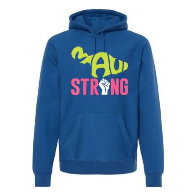 Maui Hawaii Beach Strong VNeck Premium Hoodie