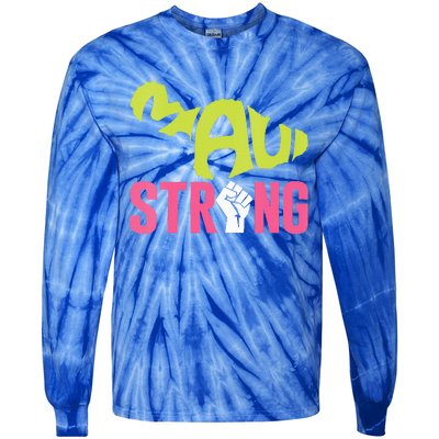 Maui Hawaii Beach Strong VNeck Tie-Dye Long Sleeve Shirt