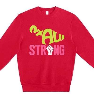 Maui Hawaii Beach Strong VNeck Premium Crewneck Sweatshirt