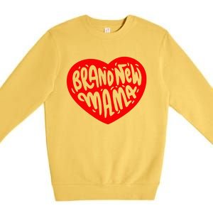 Mom Heart Brand New Mama Premium Crewneck Sweatshirt