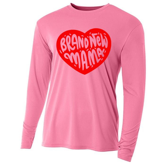 Mom Heart Brand New Mama Cooling Performance Long Sleeve Crew