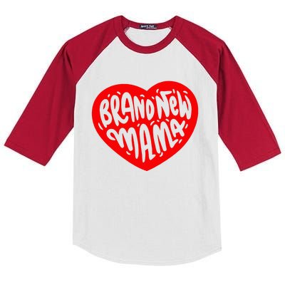 Mom Heart Brand New Mama Kids Colorblock Raglan Jersey