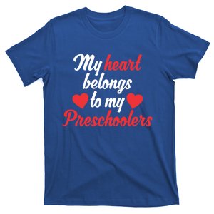 My Heart Belongs To Valentines Day Preschool Teacher Funny Gift T-Shirt