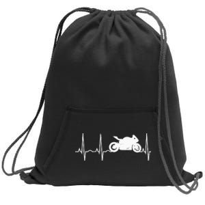 Motorcycle Heartbeat Best Sport Bike Gift Sweatshirt Cinch Pack Bag