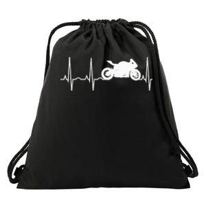 Motorcycle Heartbeat Best Sport Bike Gift Drawstring Bag