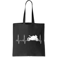 Motorcycle Heartbeat Best Sport Bike Gift Tote Bag