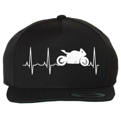 Motorcycle Heartbeat Best Sport Bike Gift Wool Snapback Cap