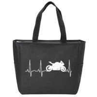 Motorcycle Heartbeat Best Sport Bike Gift Zip Tote Bag