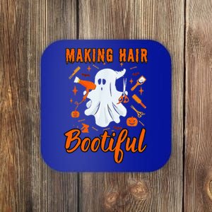 Making Hair Bootiful Funny Scary Ghost Hairdresser Halloween Coaster