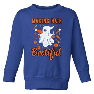 Making Hair Bootiful Funny Scary Ghost Hairdresser Halloween Toddler Sweatshirt