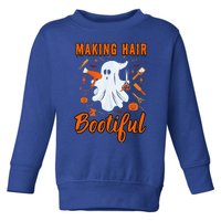 Making Hair Bootiful Funny Scary Ghost Hairdresser Halloween Toddler Sweatshirt