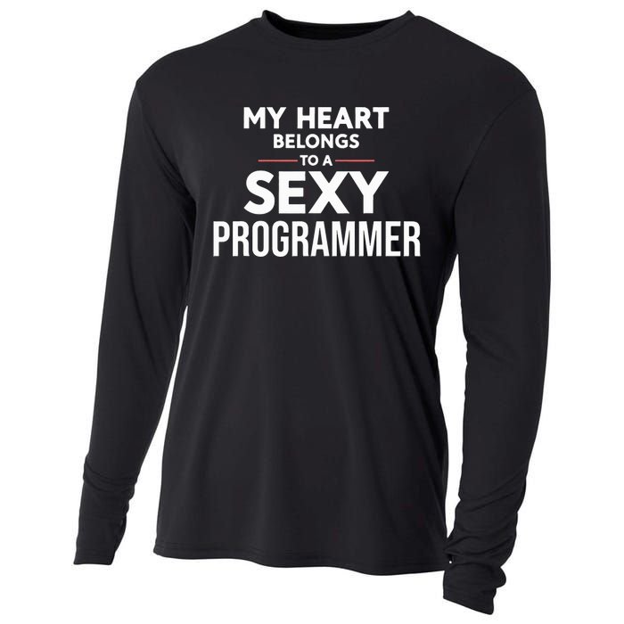 My Heart Belongs To A Sexy Programmer Cooling Performance Long Sleeve Crew