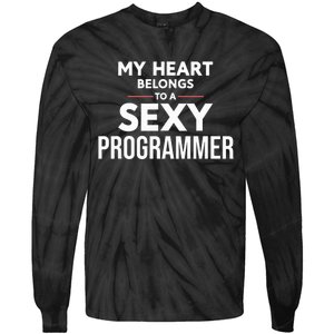 My Heart Belongs To A Sexy Programmer Tie-Dye Long Sleeve Shirt