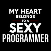 My Heart Belongs To A Sexy Programmer Cropped Pullover Crew