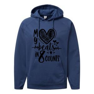 My Heart Beats In 8 Counts | Cheerleader Performance Fleece Hoodie