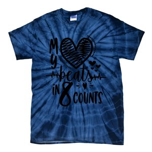 My Heart Beats In 8 Counts | Cheerleader Tie-Dye T-Shirt