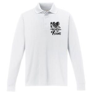 My Heart Beats In 8 Counts | Cheerleader Performance Long Sleeve Polo