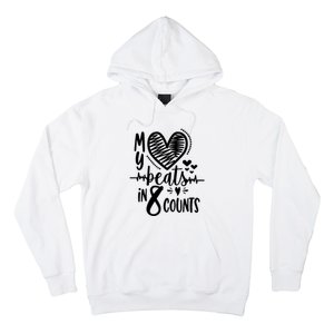 My Heart Beats In 8 Counts | Cheerleader Hoodie