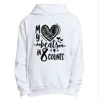 My Heart Beats In 8 Counts | Cheerleader Urban Pullover Hoodie