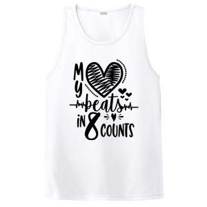 My Heart Beats In 8 Counts | Cheerleader PosiCharge Competitor Tank