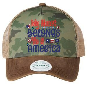 My Heart Belongs To A America Legacy Tie Dye Trucker Hat