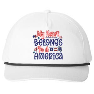 My Heart Belongs To A America Snapback Five-Panel Rope Hat