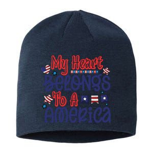 My Heart Belongs To A America Sustainable Beanie