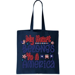 My Heart Belongs To A America Tote Bag