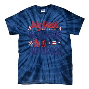 My Heart Belongs To A America Tie-Dye T-Shirt