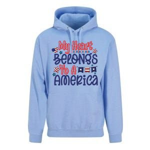 My Heart Belongs To A America Unisex Surf Hoodie