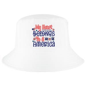 My Heart Belongs To A America Cool Comfort Performance Bucket Hat