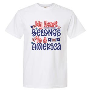 My Heart Belongs To A America Garment-Dyed Heavyweight T-Shirt