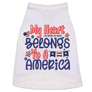 My Heart Belongs To A America Doggie Tank