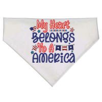 My Heart Belongs To A America USA-Made Doggie Bandana