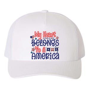 My Heart Belongs To A America Yupoong Adult 5-Panel Trucker Hat