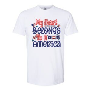 My Heart Belongs To A America Softstyle CVC T-Shirt